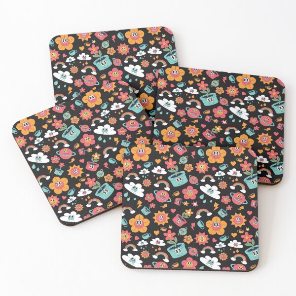 Item preview, smiley flowers retro vintage groovy rainbow designed and sold by SHOPAHD.