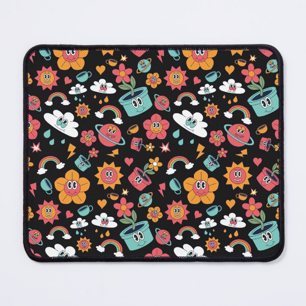 Item preview, smiley flowers retro vintage groovy rainbow designed and sold by SHOPAHD.