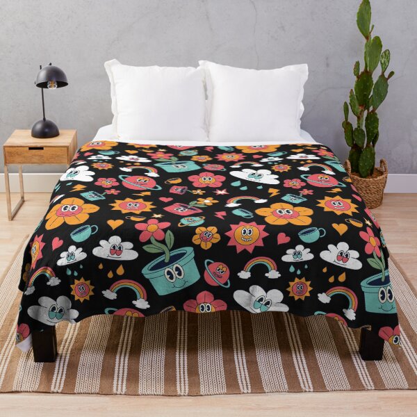 Item preview, smiley flowers retro vintage groovy rainbow designed and sold by SHOPAHD.