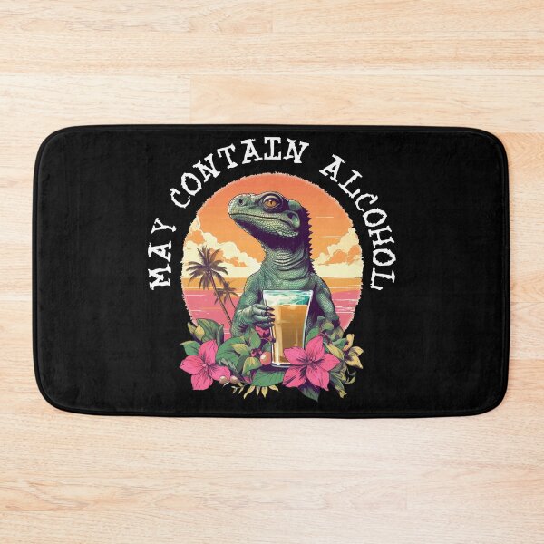Item preview, Green Lizard Holding Beer - May Contain Alcohol (White Lettering) designed and sold by VelvetRoom.