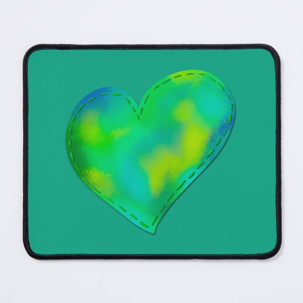 Item preview, Tie dye green heart patch designed and sold by AdventuresOy.