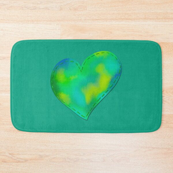 Item preview, Tie dye green heart patch designed and sold by AdventuresOy.