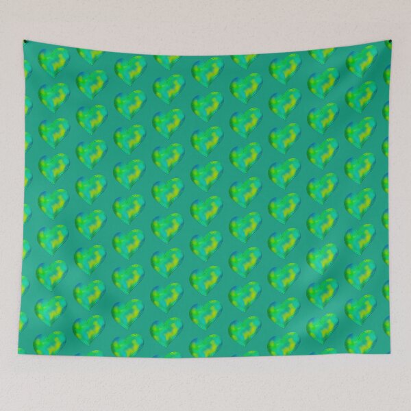 Item preview, Tie dye green heart patch designed and sold by AdventuresOy.