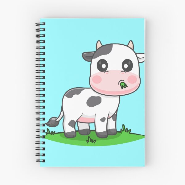 Item preview, Cute Cow Grazing Cartoon Vector Icon designed and sold by hjian8219.