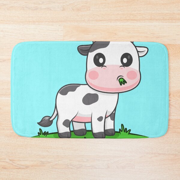 Item preview, Cute Cow Grazing Cartoon Vector Icon designed and sold by hjian8219.
