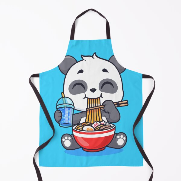 Item preview, Cute Panda Enjoying Ramen Noodles and Boba Milk Tea designed and sold by hjian8219.