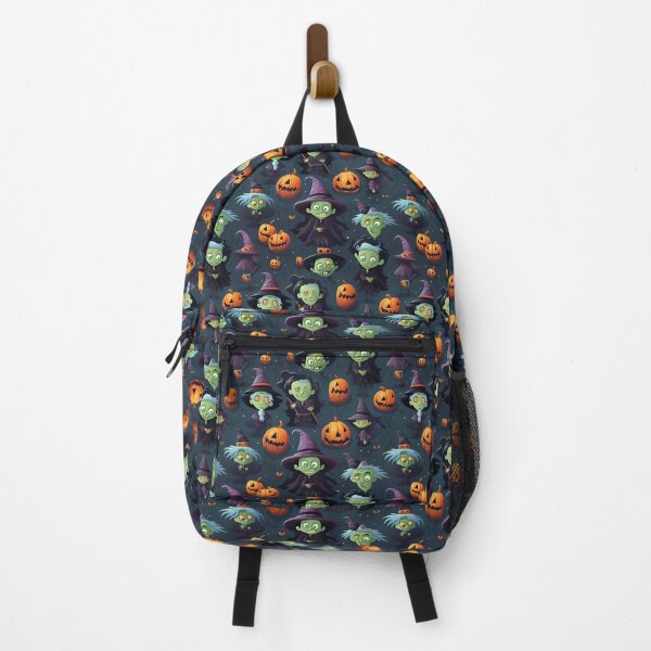 Item preview, Illustration Cartoon Witch Zombie Pumpkin Halloween Seamless Pattern designed and sold by ajmatos.
