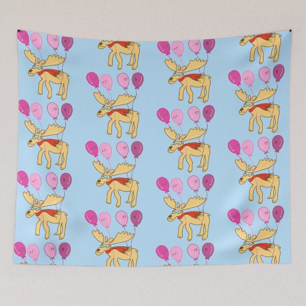 Item preview, Reindeer flying with balloons designed and sold by Kaewtaming.