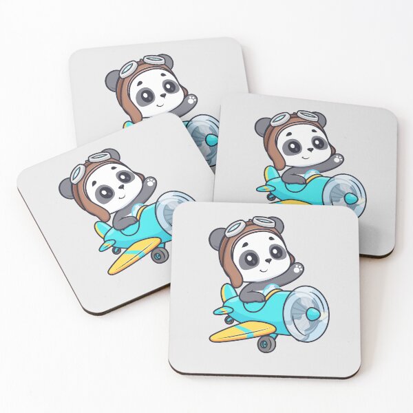 Item preview, Cute Panda Pilot Flying with Plane Cartoon Vector Icon designed and sold by hjian8219.