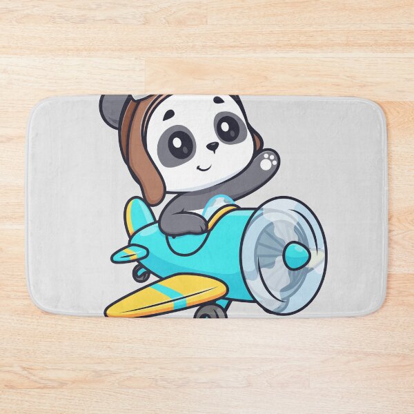 Item preview, Cute Panda Pilot Flying with Plane Cartoon Vector Icon designed and sold by hjian8219.