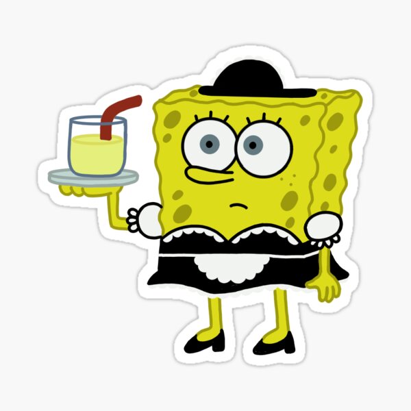 "Spongebob maid" Sticker for Sale by Fishthecat Redbubble