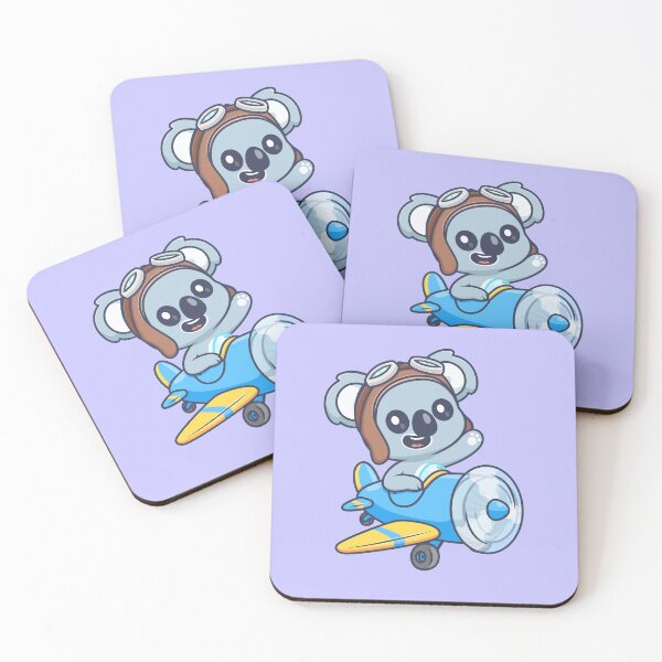 Item preview, Cute Koala Pilot Flying with Plane Cartoon Vector Icon designed and sold by hjian8219.