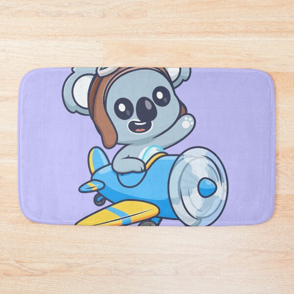Item preview, Cute Koala Pilot Flying with Plane Cartoon Vector Icon designed and sold by hjian8219.