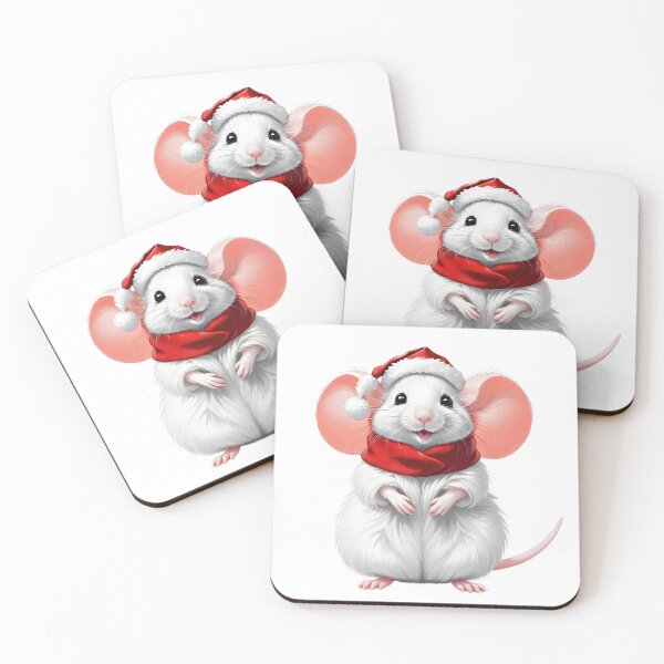 Item preview,  Mouse in Santa's hat - Mouse Christmas pattern designed and sold by My-fake-places.