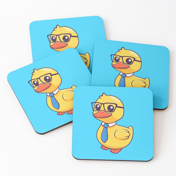 Item preview, Cute Duck Worker Wearing Tie and Glasses Cartoon Vector Icon designed and sold by hjian8219.