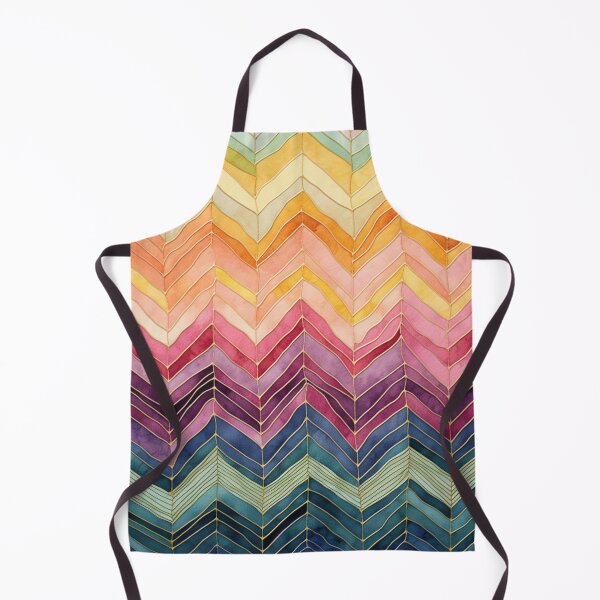 Item preview, Watercolor zigzags interspersed with gold designed and sold by MyMerryMary.