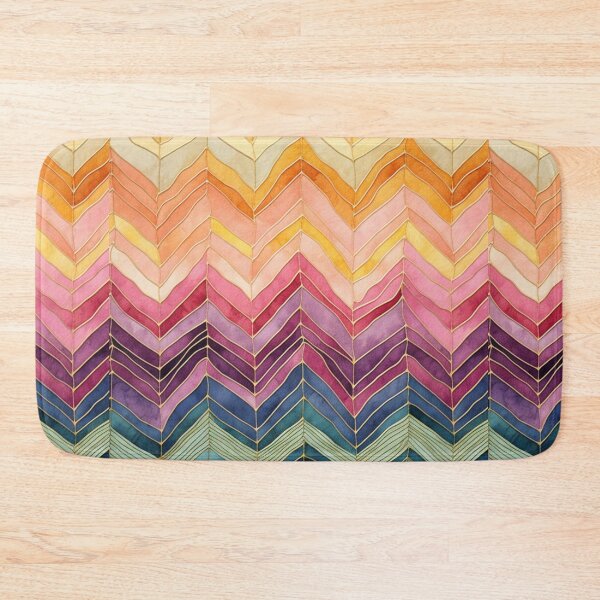 Item preview, Watercolor zigzags interspersed with gold designed and sold by MyMerryMary.