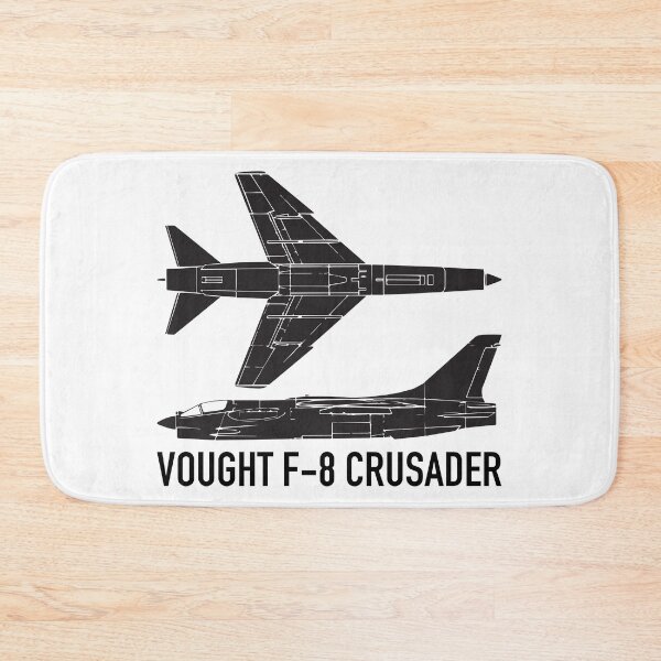 Artikelvorschau, Vought F8 Crusader American Jet Fighter Flugzeug Ausschnitt Silhouette entworfen und verkauft von MilitaryMart.