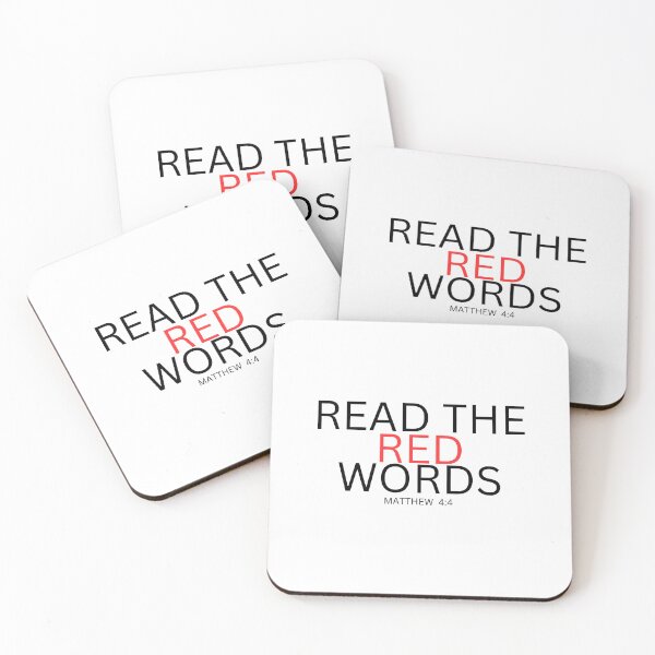 Item preview, Read the Red Words   Matthew  4:4 designed and sold by Walk-n-Witness.