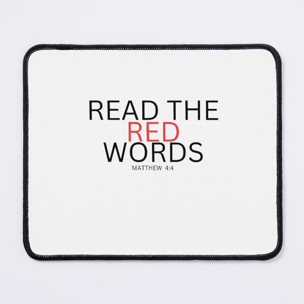 Item preview, Read the Red Words Matthew 4:4 designed and sold by Walk-n-Witness.