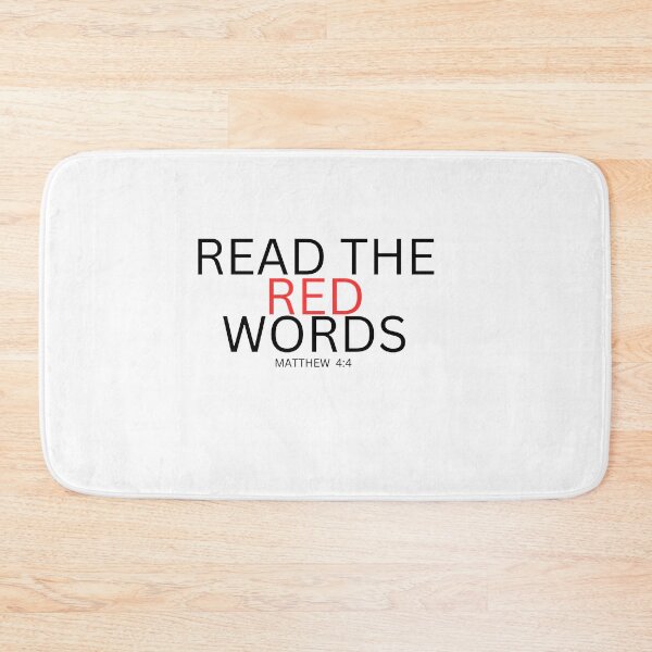 Item preview, Read the Red Words   Matthew  4:4 designed and sold by Walk-n-Witness.