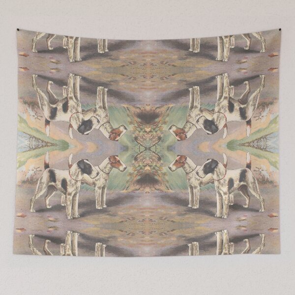 Item preview, Castellan F Fox Terriers Wallpaper designed and sold by will-o-wares.