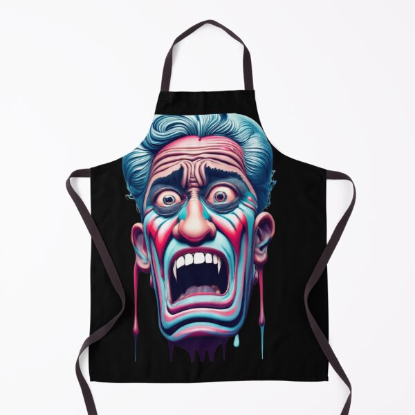 Aperçu de l'œuvre Visage montrant un drôle de cri de peur créée et vendue par ArtFeverShop.