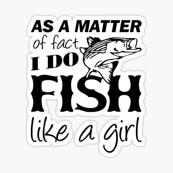 Girls Fishing Stickers for Sale