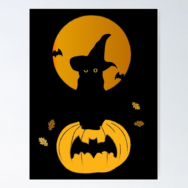 Item preview, Black Cat / Halloween #1 designed and sold by Zhalmalina.