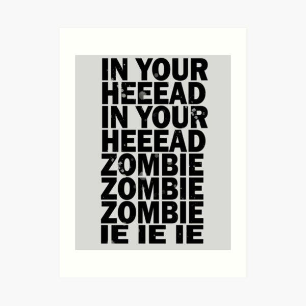 Zombie Lyrics Portrait Poster Print (12 x 18)