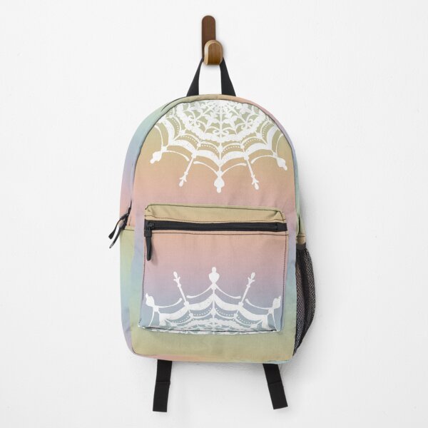 Item preview, Victorian Lace Spider Web Mandala - Rainbow Sorbet + Snow designed and sold by Irene Estelle.