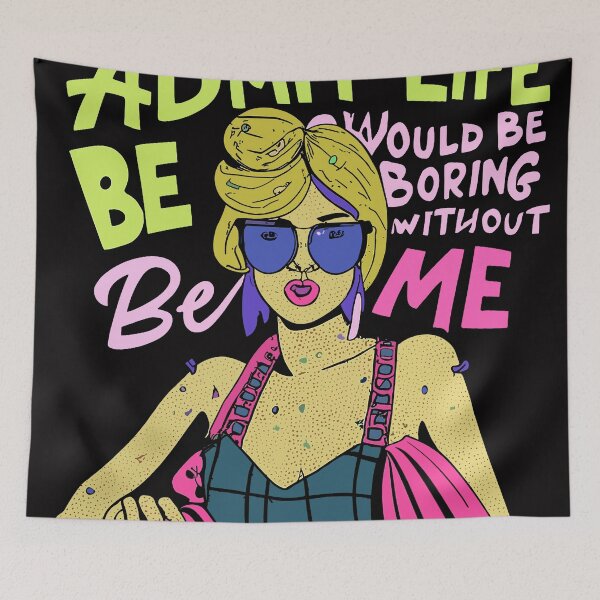 Item preview, Admit It Life Would Be Boring Without Me Funny Saying Retro  designed and sold by DrawHandArt.
