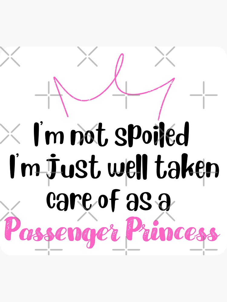 Funny passenger princess meme, colorful cute pink passenger princess  Sticker for Sale by Happiness-pills