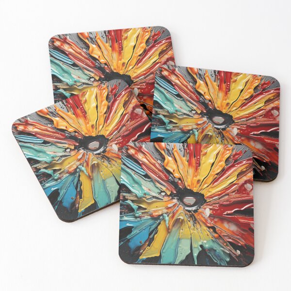Item preview, Abstract mosaic of colorful splashes designed and sold by MyMerryMary.