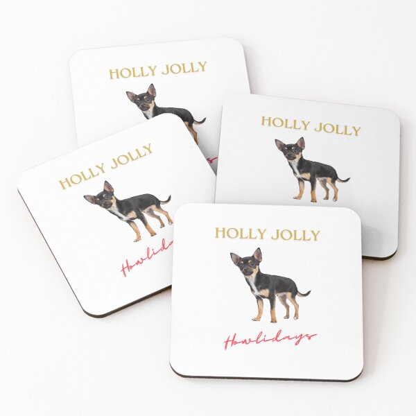 Item preview, 2  Chihuahua Puppy Christmas Holly Jolly Howlidays designed and sold by WildBeauty.