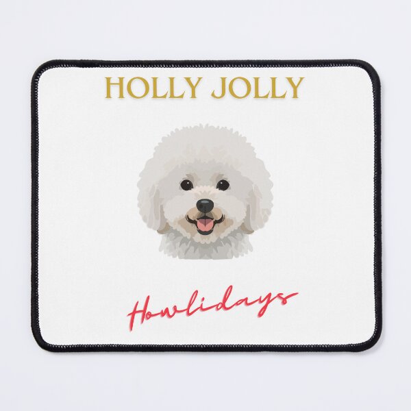 Item preview, Bichon Frisé Puppy Christmas Holly Jolly Howlidays designed and sold by WildBeauty.