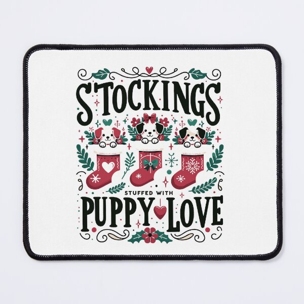 Item preview, Stocking Stuffed With Puppy Love Christmas T-shirt designed and sold by GlobalCornerHub.