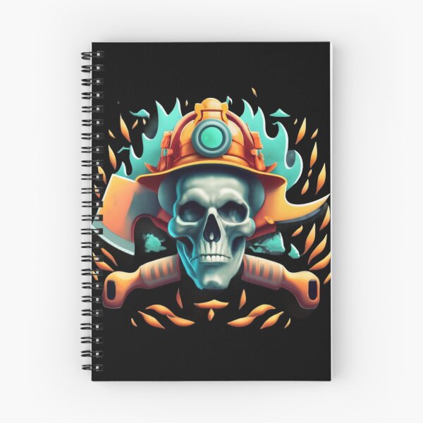 Item preview, Firefighter skull designed and sold by TrendyPalette.