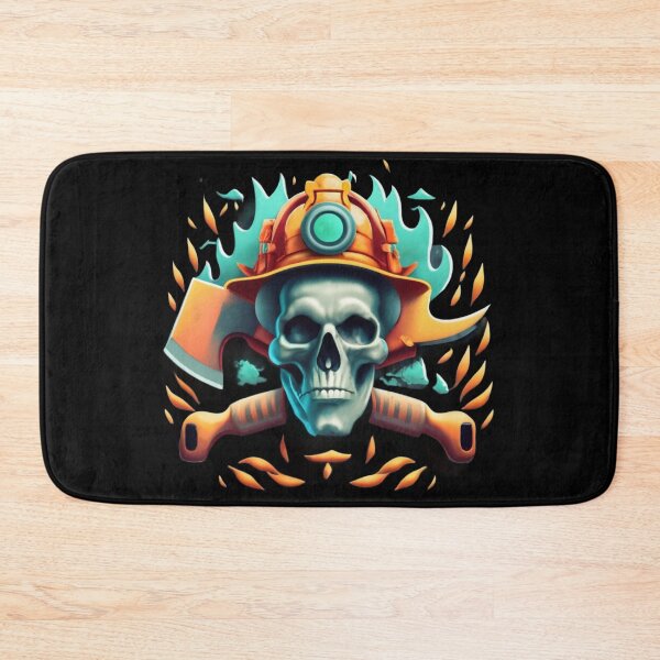 Item preview, Firefighter skull designed and sold by TrendyPalette.