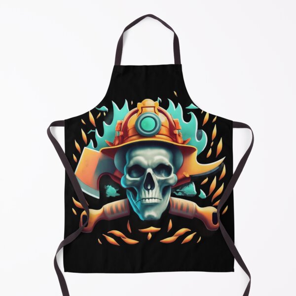 Item preview, Firefighter skull designed and sold by TrendyPalette.