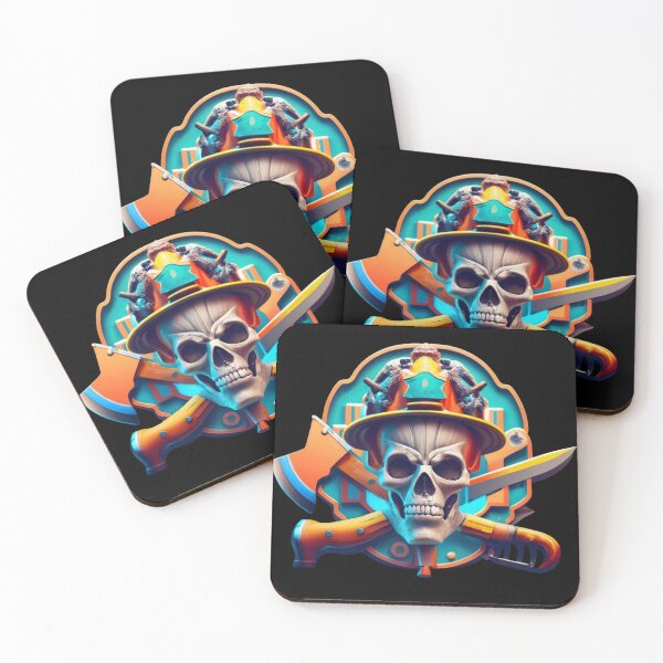 Item preview, Firefighter skull designed and sold by TrendyPalette.