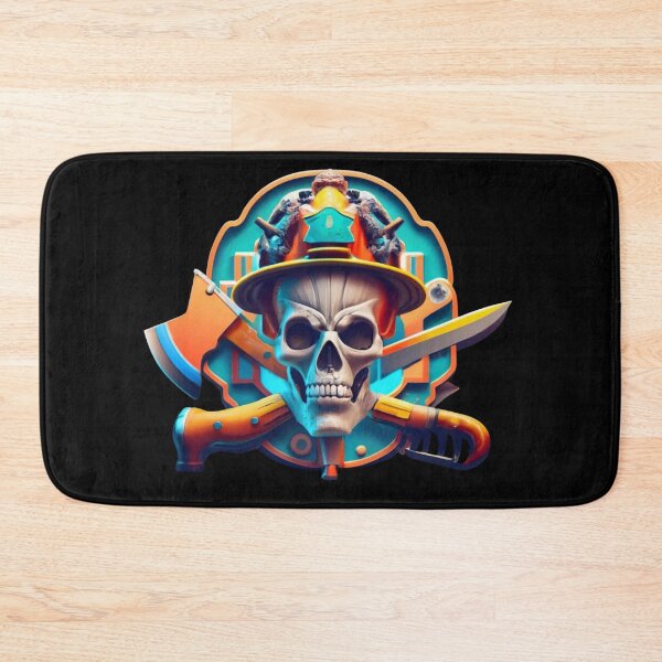 Item preview, Firefighter skull designed and sold by TrendyPalette.