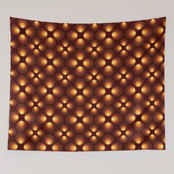 Item preview, 1970s Inspire Orange Repeating Pattern designed and sold by itsgoodjunk.