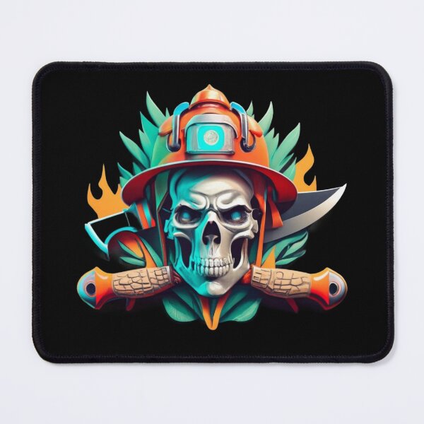 Item preview, Firefighter skull designed and sold by TrendyPalette.
