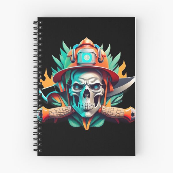 Item preview, Firefighter skull designed and sold by TrendyPalette.