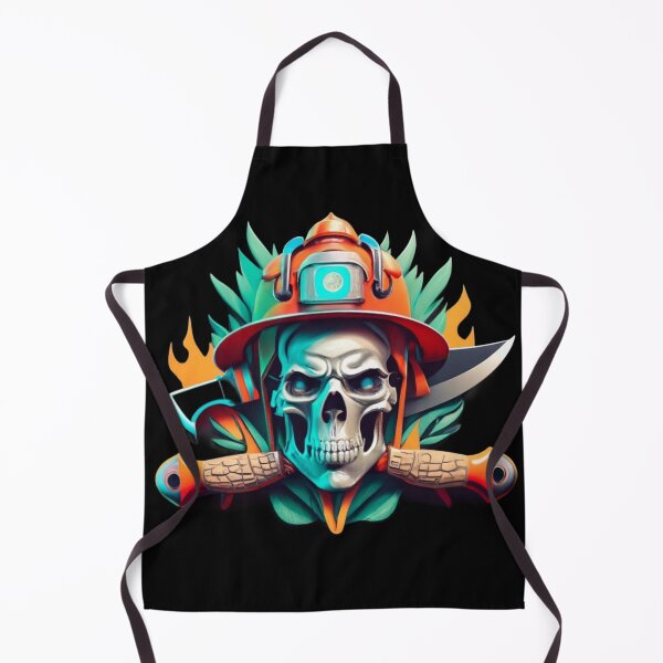 Item preview, Firefighter skull designed and sold by TrendyPalette.
