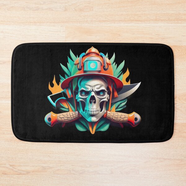 Item preview, Firefighter skull designed and sold by TrendyPalette.