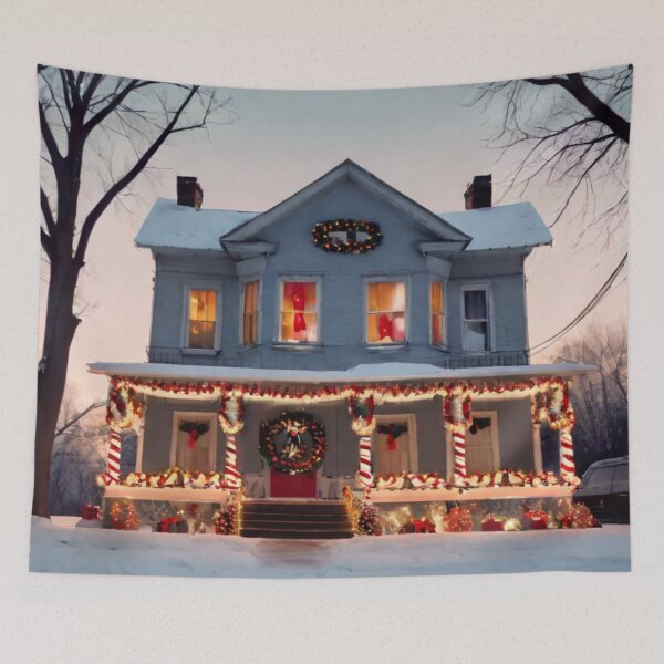 Item preview, Old House Decorated For Christmas designed and sold by KoliBabb.
