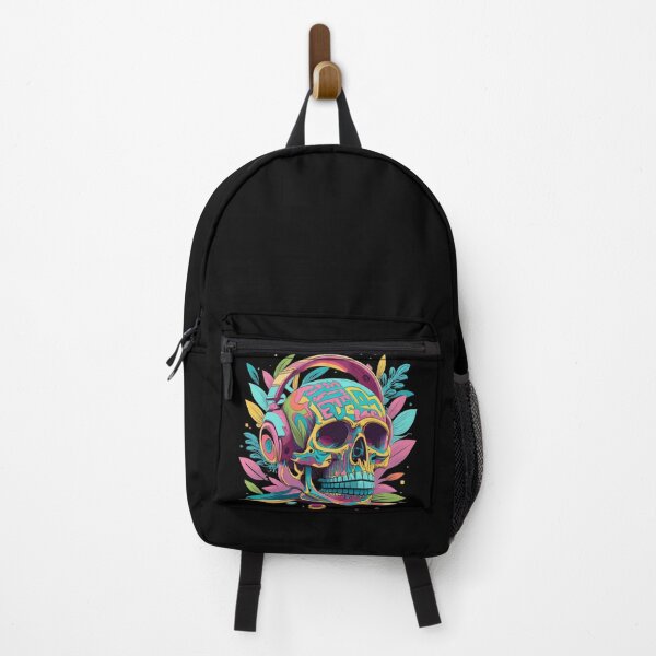 Item preview, Skull listening to music designed and sold by TrendyPalette.