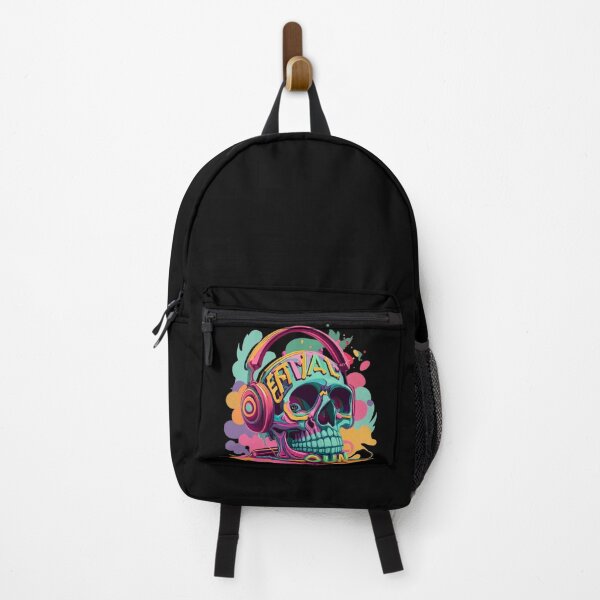 Item preview, Skull listening to music designed and sold by TrendyPalette.